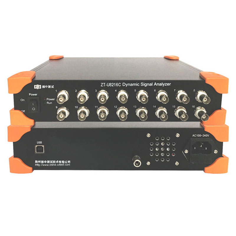 ZT-U8216C USB 16通道 128k/CH 电压/IEPE/电荷 动态信号分析仪